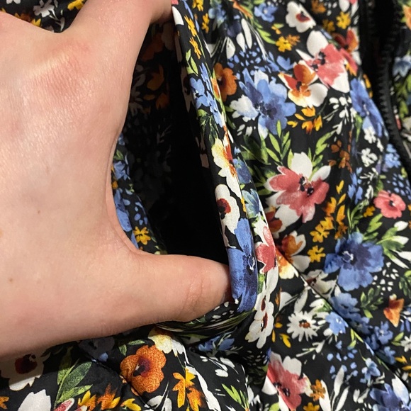 Time and Tru Floral Kids Puffer Jacket - Picture 7 of 11